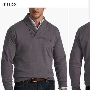 Ralph Lauren Luxury Jersey Shawl-Collar Pullover